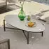 Applebee Bora Bora Loungetisch 130x65cm Aluminium/Sinterstone Natur/Taupe