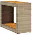 vidaXL Garten-Beistelltisch mit Holzplatte Beige Poly Rattan (366308)