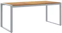 vidaXL Gartentisch Grau 180 x 90 x 75 cm Massivholz Akazie
