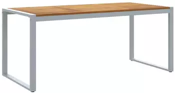 vidaXL Gartentisch Grau 180 x 90 x 75 cm Massivholz Akazie (4010604)
