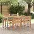 vidaXL Gartentisch Grau 180 x 90 x 75 cm Massivholz Akazie (4010604)