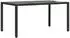 vidaXL Gartentisch mit Glasplatte Schwarz 150x90x75 cm Poly Rattan (365589)