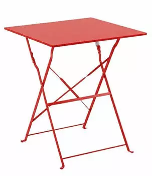 Oviala Bistro garden table 4 persons 60 x 60 cm red