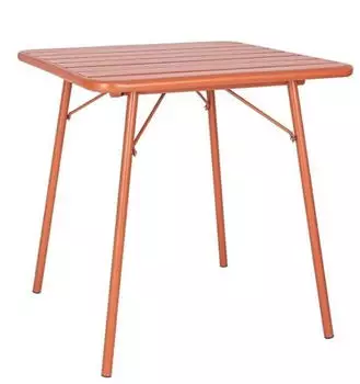 Bolero Amalfi Quadratischer Klapptisch Stahl Terracotta 700mm (CK064)