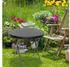 Relaxdays Bastian Gartentisch klappbar, rund, Ø80cm, Kunststoff/Metall, Schwarz