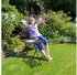 Relaxdays Bastian Gartentisch klappbar, rund, Ø80cm, Kunststoff/Metall, Schwarz