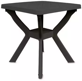 Spetebo RENO Gartentisch Kunststoff quadratisch 70x70cm anthrazit