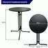 Chefgastro Stehtisch Bistrotisch klappbar mit Husse, rund Ø80x110cm, Stahl/MDF, schwarz (RYL2-01)
