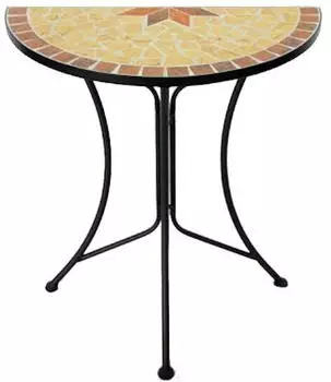 Spetebo Mosaik Beistelltisch halbrund, Metall, 70x60cm (950526)