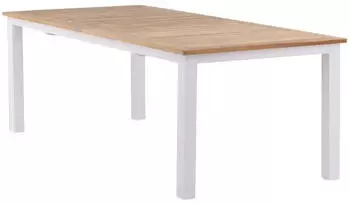 Venture Home Panama Gartentisch ausziehbar 224&ndash;324cm, Wei&szlig;/Natur