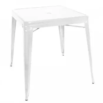 Bolero Bistro quadratischer Stahltisch weiß 668mm (GC869)