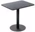 Paperflow Mezzo Bistrotisch MDF melaminharzbeschichtet Stahlgestell 60x80cm schwarz (TRMC60X80.01.01)