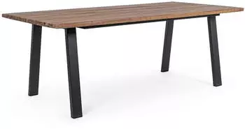 Bizzotto Oslo Gartentisch Akazienholz Metallgestell anthrazit 200x100cm (0806910)