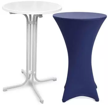Beautissu Stehtisch klappbar mit Husse, Metall, 80x110x80cm