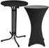 Beautissu Stehtisch Bistrotisch klappbar mit Husse, Metall, Schwarz, Rund 60x110cm