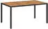 vidaXL Gartentisch Poly-Rattan Schwarz 150x90x75cm