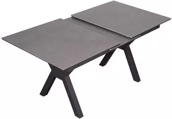 deVries Hammond Ausziehtisch 160/210x90cm hellgrau marmoriert (40808)