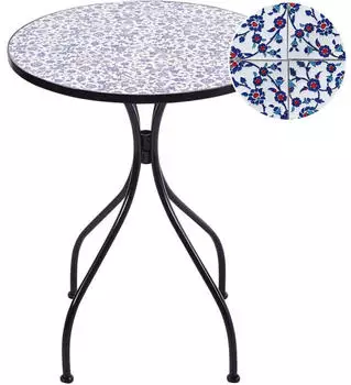 Beliani Camprena Bistrotisch Metall 60x60cm Schwarz