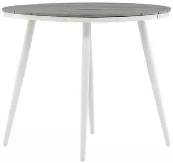 ebuy24 Break Esstisch &Oslash;90cm, wei&szlig;/grau (60-2079-400)