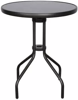 ebuy24 Aske Bistro- und Balkontisch &Oslash;60cm Schwarz (51-52339)