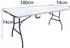 OEM Terranova folding dining table for 8 people, 180 x 74 x 73.5 cm white