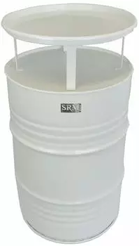 SRM Design Fassm&ouml;bel Stehtisch Wei&szlig; &Oslash;57cm, H&ouml;he 108cm