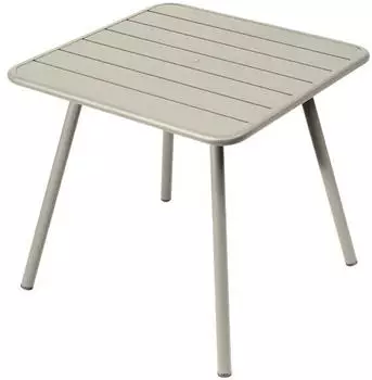 Fermob Luxembourg Gartentisch 80x80cm Aluminium Hellgrau