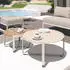 Zebra Fly Loungetisch-Set 2-tlg. Aluminium/Teak/Glaskeramik Natur/Taupe