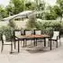 vidaXL Gartentisch mit Holzplatte Schwarz Poly Rattan & Akazienholz (319554)