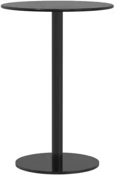 vidaXL Gartentisch Rund Schwarz &Oslash;50x72 cm Stahl (4009308)