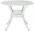 Beliani Ancona round garden table aluminium 90 cm white