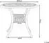 Beliani Ancona round garden table aluminium 90 cm white