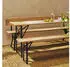Natural Goods Berlin DIY Bierzeltgarnitur klappbares Tisch- & Bankgestell, Metall, 70,3x42cm (2er-Set)