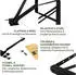 Natural Goods Berlin DIY Bierzeltgarnitur klappbares Tisch- & Bankgestell, Metall, 70,3x42cm (2er-Set)