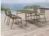 Kauf-Unique MIRMANDE Gartentisch Metall Taupe 160cm (MIRMANDE)