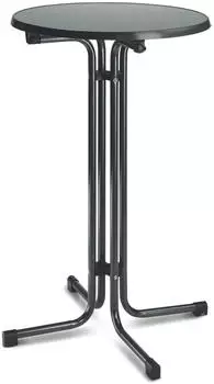 MFG Stehtisch rund, klappbar, Spanplatte anthrazit, 70x70x110cm (01602203OS)