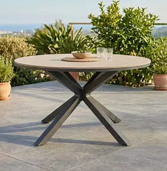 Gardissimo Armati Gartentisch Nonwood Aluminium rund 148cm anthrazit/hell