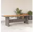vidaXL Gartentisch mit Akazienholz-Platte Grau 240x90x75cm Poly Rattan (365596)