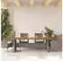 vidaXL Gartentisch mit Akazienholz-Platte Grau 240x90x75cm Poly Rattan (365596)