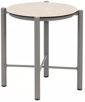 Applebee Bora Bora Beistelltisch Garten &Oslash;40cm Aluminium/Sinterstone Natur/Taupe
