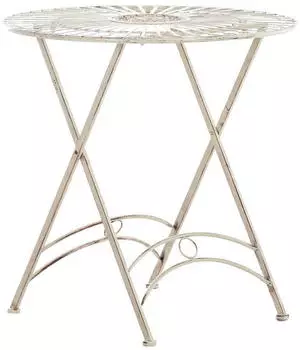 CLP Tegal runder Beistelltisch Eisen, Antik-Creme (315741)