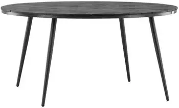 ebuy24 Break Runder Gartentisch &Oslash;150cm, Schwarz