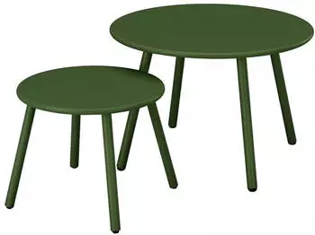 Kauf-Unique Mirmande nesting tables metal green