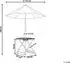 Beliani Molise bamboo bistro table with parasol round white