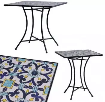 Linder Exclusiv Mosaiktisch Bistro quadratisch Blau (MC4425-SQ60)