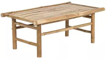 Beliani TODI Gartencouchtisch Bambus Holz Braun 80x45cm (TODI)