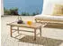 Beliani TODI Gartencouchtisch Bambus Holz Braun 80x45cm (TODI)