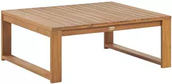 Beliani Timor II Gartentisch Akazienholz Hellbraun 90x75cm