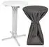 Beautissu Stehtisch mit Husse, klappbar, rund, Metall, Anthrazit, 60x110cm