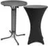 Beautissu Bellini Stehtisch klappbar mit Husse Ø60cm, Grau